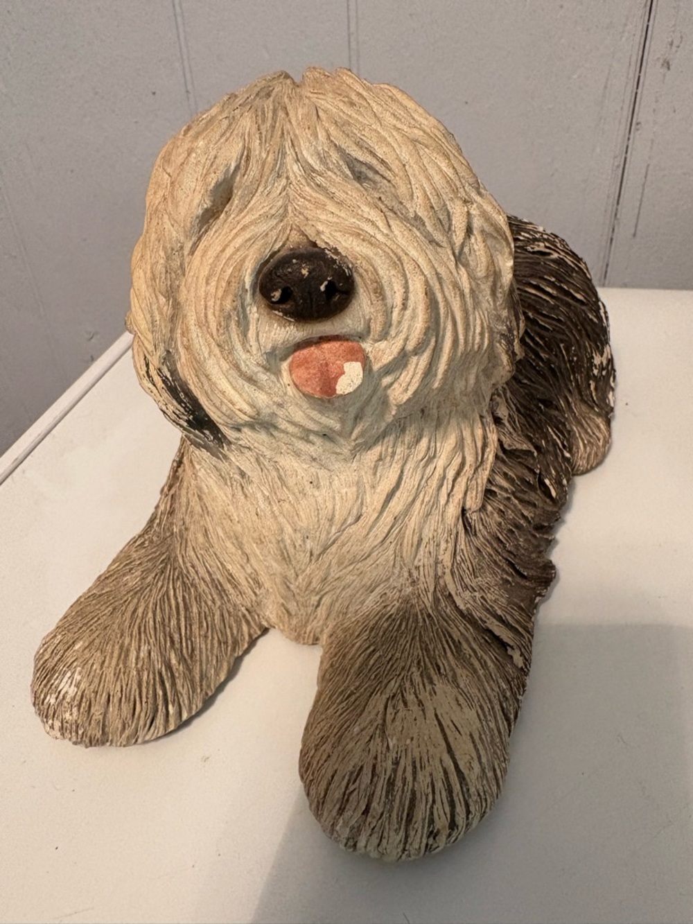 Sandicast Old English Sheep Dog 1983 Sandra Brue Vintage